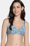 Zivame Padded Non Wired 3/4Th Coverage T-Shirt Bra - Blue Mirage — thumbnail 2